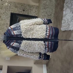 Pilcro Longline Sherpa Bomber Jacket. Brand New.